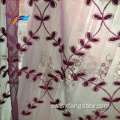 Cortina de gasa de ventana de tela bordada de fábrica textil